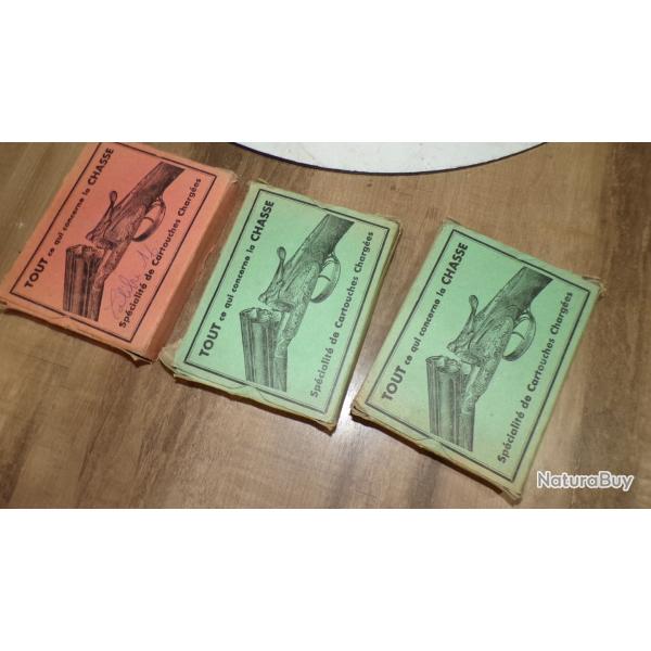 LOT de 3 BOITES de CARTOUCHES ANCIENNES CAL.16