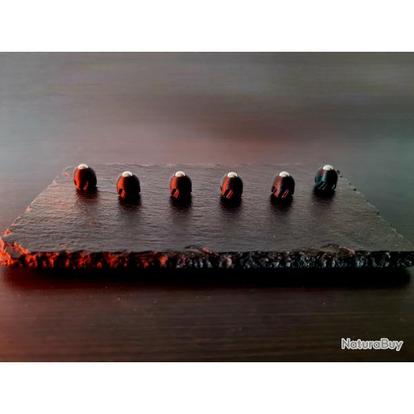 LOT DE 6 SLUGS CAL.50 BILLES METALIQUE POUR ARMES CO2