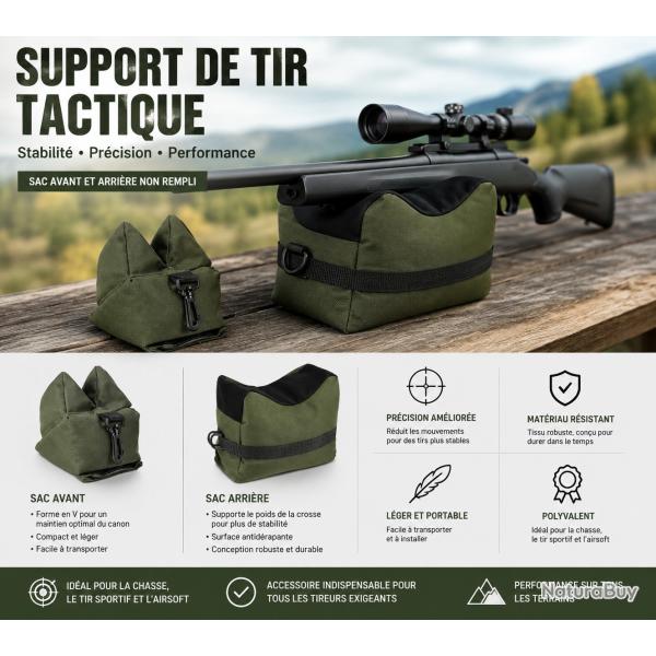 Support de tir avant et arri�re - Stable, pratique et robuste