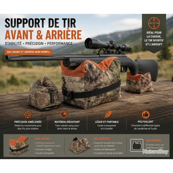 Support de tir avant et arri�re 1 - Stable, pratique et robuste