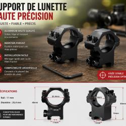 Paire de supports pour lunette de vis&eacute;e - Rail 11 mm