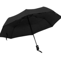Parapluie pliable automatique tissu noir 95 cm r&eacute;sistant &agrave; l'eau compact