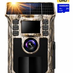 Cam&eacute;ra de chasse solaire 4K - SANS ABONNEMENT ni Wi-Fi - Sp&eacute;cial Zones isol&eacute;es