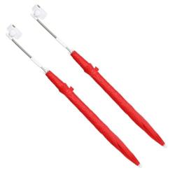 Parasol avec pince polyester rouge brique &Oslash;105x86 cm l&eacute;ger portable 2 pcs