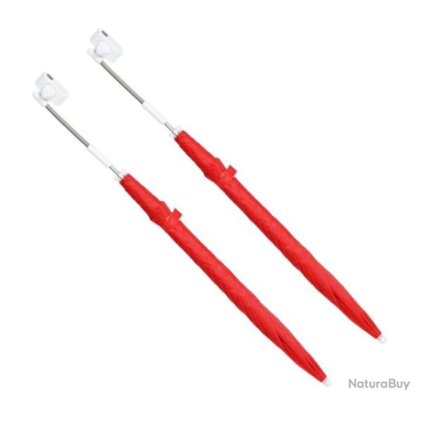 Parasol avec pince polyester rouge brique �105x86 cm l�ger portable 2 pcs
