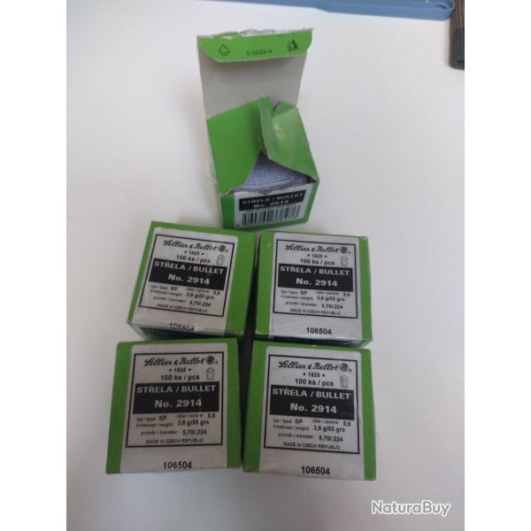 Ogives sellier bellot .224 SP 55 grs