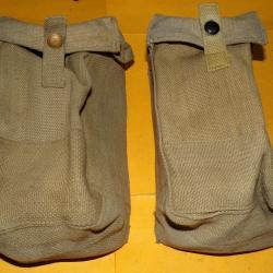 PORTES CHARGEURS  LONG DE L'ARMEE ANGLAISE WWII , GENRE STEN , LE LOT DE 2 ETUIS AVEC MARQUAGE 1941