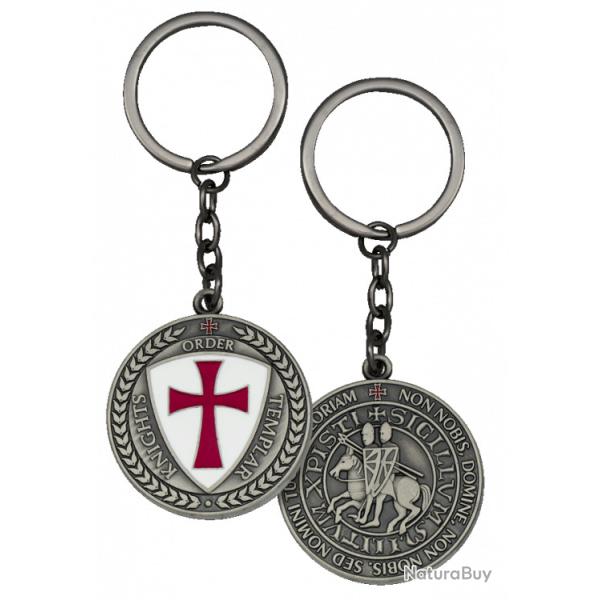 Porte cl�s  templier argent vielli