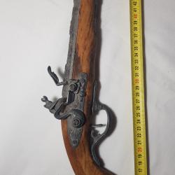 R&eacute;plique Pistolet &agrave; Silex Pirate XIXe/XXe  - Bois & M&eacute;tal