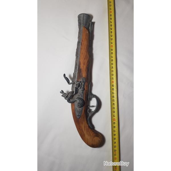 R�plique Pistolet � Silex Pirate XIXe/XXe  - Bois & M�tal
