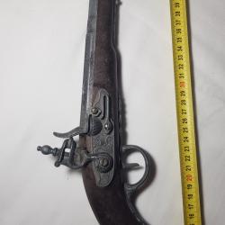 Reproduction Pistolet &agrave; Silex Pirate XIXe/XXe  - Bois & M&eacute;tal -