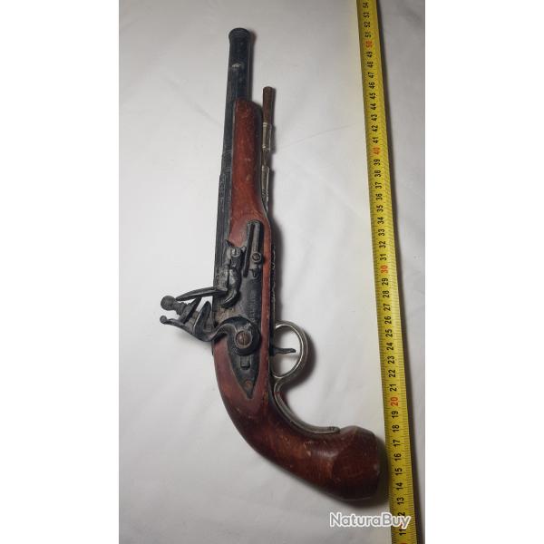 Ancienne R�plique Pistolet � Silex HAWKINS - Mod�le Pirate XVIIIe - Collection