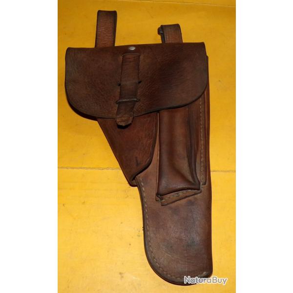 ETUI EN CUIR DE L'ARMEE FRANCAISE POUR P.A MAC 50, PERIODE GUERRE INDOCHINE ALGERIE , FRANCE