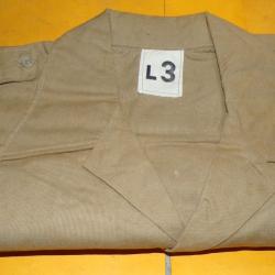 CHEMISE MILITAIRE DE L'ARMEE FRANCAISE ANNEE 1960 ,Taille 3 L SOIT L OU 41-42 EN CIVIL ,  AVEC MANCH