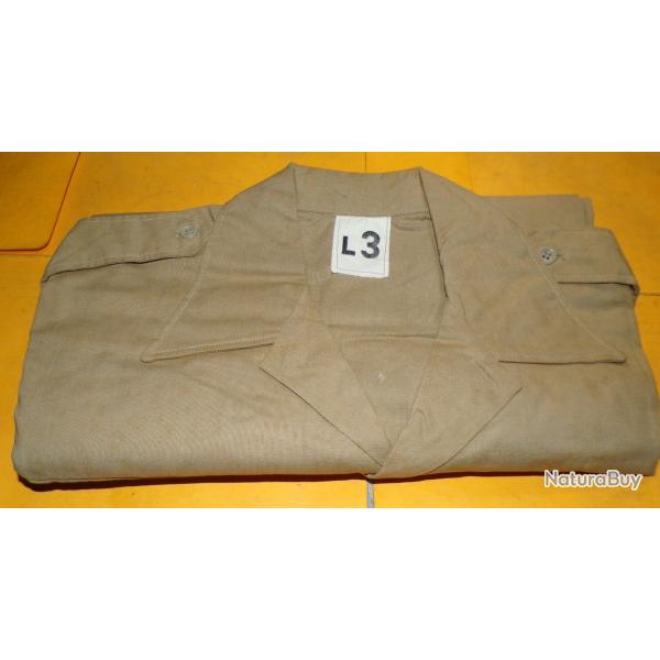 CHEMISE MILITAIRE DE L'ARMEE FRANCAISE ANNEE 1960 ,Taille 3 L SOIT L OU 41-42 EN CIVIL ,  AVEC MANCH