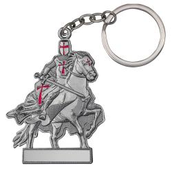 Porte cl&eacute;s  templier &agrave; cheval