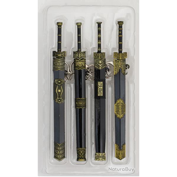 Lot de 4  Porte cl�s  �p�e droite