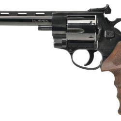WEIHRAUCH HW38 T BRONZ&Eacute; CAL. .38 SP & WC / 6COUPS / CANON 6 POUCES / POIGN&Eacute;E ERGONOMIQUE BOIS
