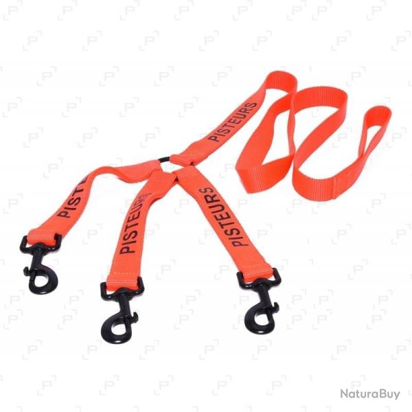 Laisse + Tripleur PISTEURS pour chiens de chasse