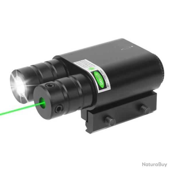 Promotion  !!! Lampe + stroboscope et point  laser vert  ( + 2 piles )