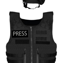 LOCATION PACK gilet pare balles PRESS th&eacute;atre de guerres Femme M