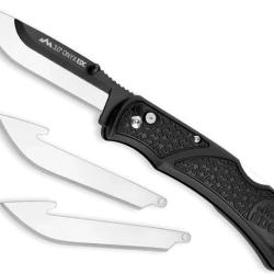 Couteau Outdoor Edge Onyx Lite Lame Acier 420J2 Manche Grivory Noir Lockback OEOX30C