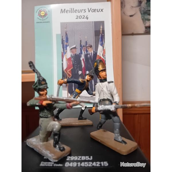 Lot de 3 soldats de plombs