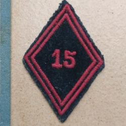 INSIGNE LOSANGE DE BRAS 15 REGIMENT DE GENIE