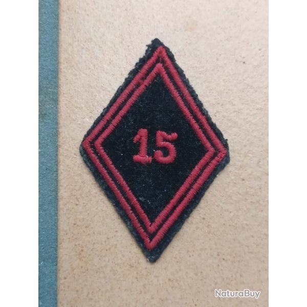 INSIGNE LOSANGE DE BRAS 15 REGIMENT DE GENIE