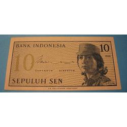 Indonesie , billet de 10 lima sen  sup 1964