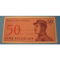 Indonesie , billet de 50 lima sen  sup 1964