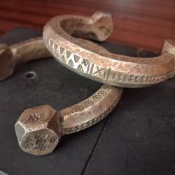 Paire de bracelet de cheville dit Khalkhal ou khelkhel - Maghreb, 19&egrave;me si&egrave;cle