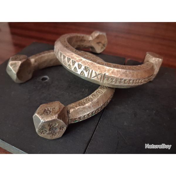 Paire de bracelet de cheville dit Khalkhal ou khelkhel - Maghreb, 19�me si�cle