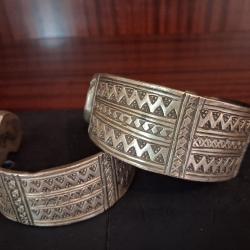 Paire de bracelet de cheville dit Khalkhal ou khelkhel - Maghreb, 19&egrave;me si&egrave;cle (2)
