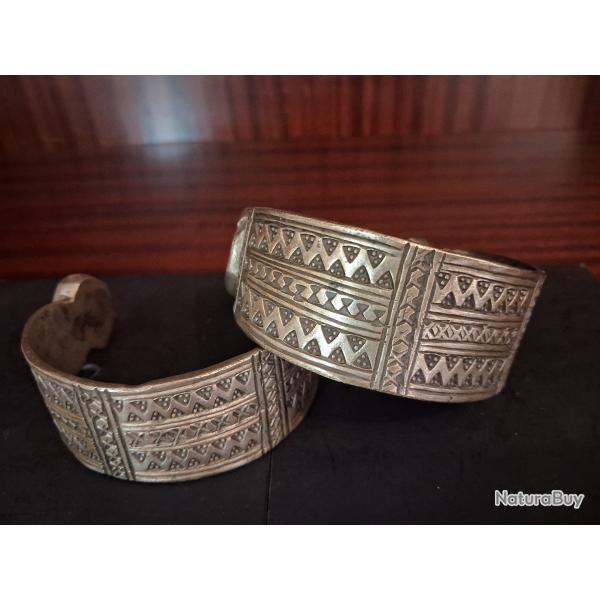 Paire de bracelet de cheville dit Khalkhal ou khelkhel - Maghreb, 19�me si�cle (2)