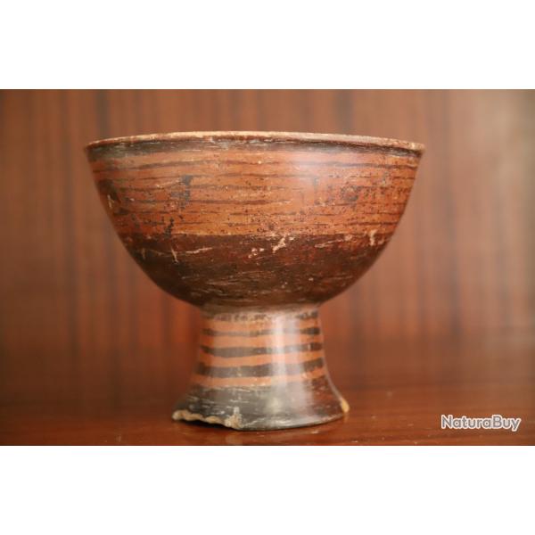 Coupe sur pied en c�ramique Pr�colombienne - Colombie, Equateur, culture Narino (Capuli)