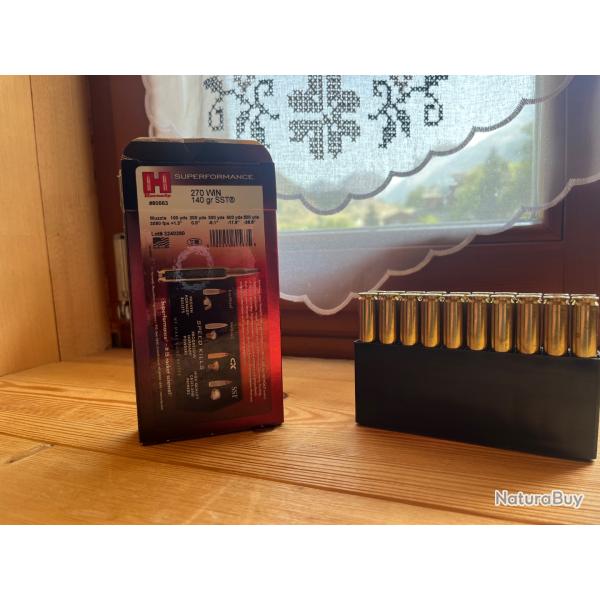 munitions hornady superformance 270 win 140 gr SST