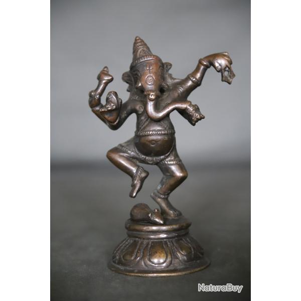 Ancienne statuette en bronze de Ganesh dansant - Inde, 20�me si�cle (2)