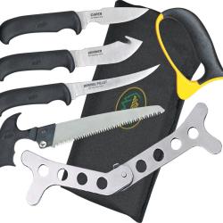 Outdoor Edge Butcher-Lite Kit Depecage 8 Pieces Acier 420J2 Etui Ceinturon OEBL1