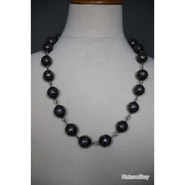 Collier en �b�ne et argent dit Gl�da - Mauritanie, d�but 20�me si�cle