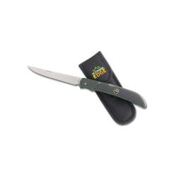 Couteau Outdoor Edge Fish n Bone Lame Acier 440A Manche Zytel Vert Lockback Etui OEFB1