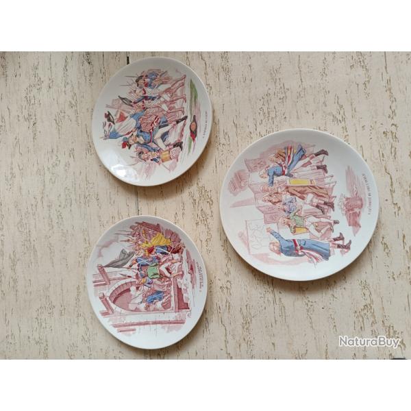 Lot assiettes de collection r�volution fran�aise porcelaine Sarreguemines