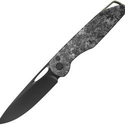 Couteau Outdoor Edge Kaytan Lame Acier 8Cr13MoV Manche Carbone Button Lock OEKN1C