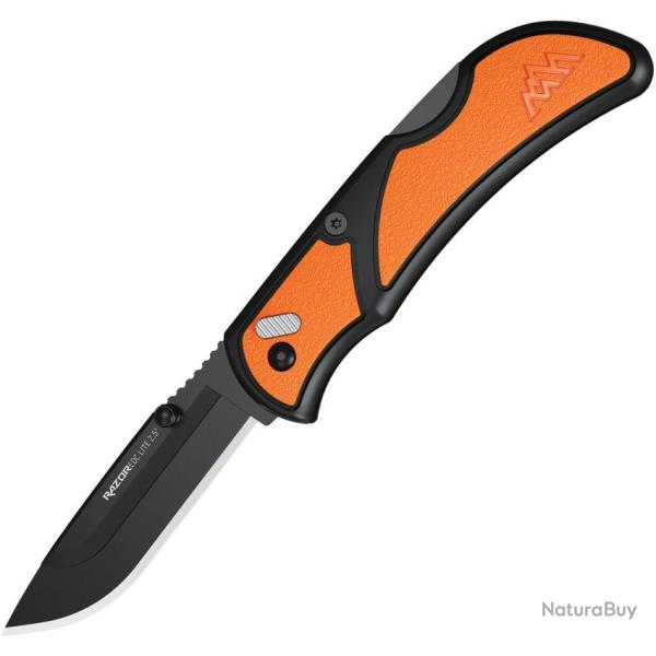 Couteau Outdoor Edge Razor EDC Lite Lame Acier 420J2 Manche GFN Noir Orange Lockback OERCB252C
