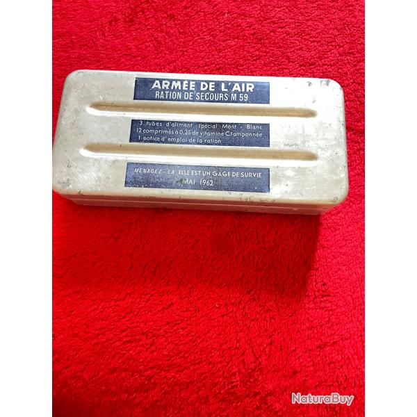 Bo�te Ration de Secours M59 Arm�e de l'Air - Mai 1962 - Militaria