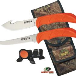 Kit Outdoor Edge Wild Bone Combo Lame Acier 420J2 Manche TPR Orange &Eacute;tui OEWB4C