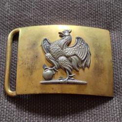 Boucle de ceinturon officier fran&ccedil;ais au coq pas courante.