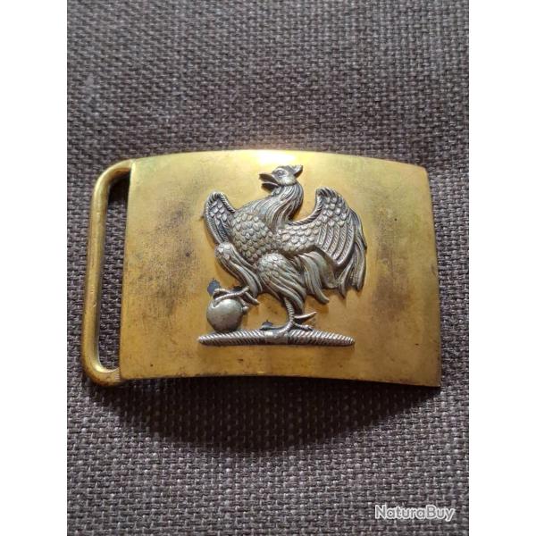 Boucle de ceinturon officier fran�ais au coq pas courante.