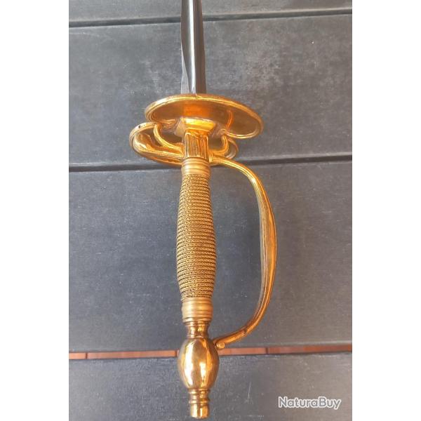 Belle �p�e de cour type mousquetaire � pas d'�ne - 85 cm - 550 g
