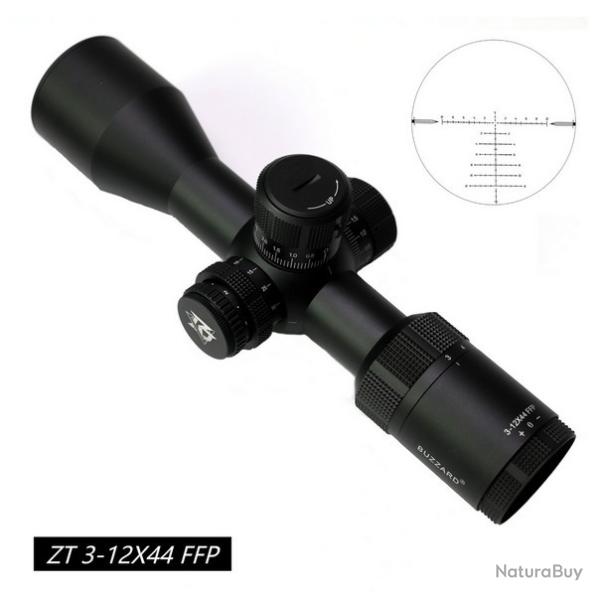 BUZZARD OPTICS ZT 3-12x44 FFP IR